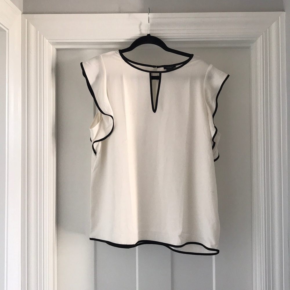 Ann Taylor white blouse size large